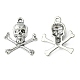 Старинное серебро тибетский стиль пиратский стиль череп подвеска X-LF10441Y-1