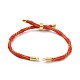 Bracelets argentés en corde de nylon MAK-C003-03G-12-4