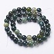 Natural Moss Agate Round Bead Strands G-N0120-30-8mm-2