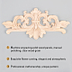 SUPERFINDINGS 2pcs Decorative Rubber Wood Carved Onlay Applique Flower Decal Unpainted Applique Furniture Corners Home Door Decor AJEW-OC0001-51A-4
