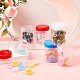 BENECREAT 12PCS 20ml Plastic Bead Jars 4 Colors Screw Lid Bead Storage Containers with Large Storage Box for Shampo MRMJ-WH0061-04-6