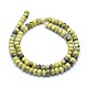 Brins de perles turquoise jaune naturel (jaspe) G-E507-14B-6mm-2