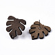 Accessoires de boucles d'oreilles en bois de noyer à thème tropical X-MAK-N033-001-3