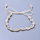 Adjustable Cowrie Shell Beads Beaded Necklaces NJEW-JN02394-1
