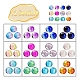 480Pcs 12 Colors Spray Painted & Baking Painted Crackle Glass Beads Strands CCG-YW0001-09-2