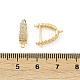 Фурнитура для серег из латуни с кубическим цирконием KK-Q051-02G-3