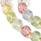 Brins de perles de cristal de topaze de couleur synthétique G-Q010-A14-01-4