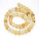 Chapelets de perles rondes en aventurine jaune mate naturelle X-G-J338-06-8mm-2