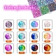 840 pièces 12 couleurs perles de verre craquelées peintes à la bombe CCG-YW0001-11-2