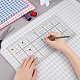 GORGECRAFT Acrylic Square Quilting Ruler Transparent Templates Fabric Patchwork Cutting Clear Ironing Craft Ruler with Double Colored Grid Lines for Sewing TOOL-WH0051-68-6