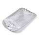 半透明のプラスチック製ジップロックバッグ  再封可能な包装袋  長方形  銀  13x8.5x0.03cm OPP-Q006-03S-4