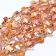 Electroplate Glass Beads Strands EGLA-F135-FR04-1