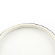 プレーンヘッドヘアヘアアクセサリープラスチックヘアバンド  歯付き  グログランリボン付き  ミッドナイトブルー  110~114x9~9.5mm OHAR-S187-01-5
