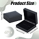 プラスチック製のカフスボタン収納ギフトボックス  長方形  ブラック  7.8x6.8x3cm&nbsp;CON-WH0115-07-2
