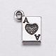 Antique Silver Plated Tibetan Style Zinc Alloy Poker Ace Pendants X-AC0322-2