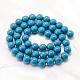 Baking Painted Shell Pearl Round Bead Strands BSHE-L011-6mm-B013-3