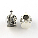 Corona con croce tibetano in lega stile European Beads TIBE-Q046-38AS-LF-1
