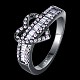 Elegante anillo de dedo de circonio cúbico de latón RJEW-BB27446-C-7-7