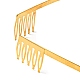 真鍮のヘアバンドのパーツ  ゴールドカラー  4.5~25mm  内径：115x140mm MAK-K021-11G-2