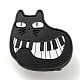 Musik-Thema Cartoon schwarze Katze Emaille-Pins JEWB-K016-11C-EB-1