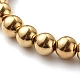 Round Imitation Gemstone & Plating Beads Stretch Bracelet Sets BJEW-JB06409-03-10