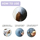 再利用可能なシリコンヘアキャップ  ヘアカラー染料キャップ  針付き  髪を染める女性のための  透明  22x31cm AJEW-WH0021-07-2
