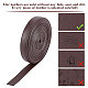 GORGECRAFT 5M Double Sided Leather Strips 20MM Wide Shoulder Bag Leather Strap Roll Coconut Brown Smooth Leather String Flat Cord for Diy Crafts Clothing Making Handles Pet Collars Traction Ropes Belt LC-WH0006-05C-01-7