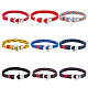 ANATTASOUL 9Pcs 9 Colors Survival Polyester Cord Bracelets Set with Alloy Anchor Clasps BJEW-AN0001-59-1