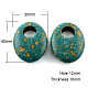 Synthetic Turquoise Gemstone Pendants TURQ-R020D-02-1