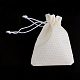 ポリエステル模造黄麻布包装袋巾着袋  乳白色  18x13cm X-ABAG-R005-18x13-21-2