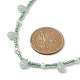 Collier pendentif en forme de larme de verre avec chaînes de perles naturelles NJEW-JN04342-4