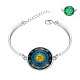 Nouvelle boussole de l'astrologie de la mode des bracelets lumineux BJEW-BB14704-1