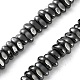 Гальванические нити из синтетических немагнитных гематитовых бусин G-I364-B01-02-1