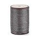 フラットワックスポリエステル糸ストリング  マイクロマクラメコード  革縫い用  グレー  0.8~0.9x0.3mm  約109.36ヤード（100m）/ロール YC-D004-01-023-1