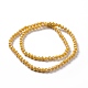 Chapelets de perles en verre opaque de couleur unie GLAA-E036-11C-3
