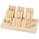 Delorigin 1 set di supporti per espositori per orecchini in legno a 3 slot EDIS-DR0001-07C-1