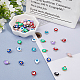 SUNNYCLUE 1 Box 80PCS Evil Eye Enamel Charms Mixed Colorful Double-Sided Alloy Enamel Charms Pendants Platinum Plated Jewelry Charms for Bracelet Earrings Necklace Jewelry Making ENAM-SC0001-30-6
