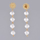 Plastic Imitation Pearl Dangle Earrings EJEW-JE03625-2