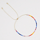Braccialetto di perline intrecciate con semi di vetro CG0646-3-1