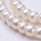 Fili di perle di perle d'acqua dolce coltivate naturali PEAR-P002-34-3
