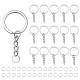 50 Stück geteilte Schlüsselringe aus Eisen IFIN-YW0003-42-1