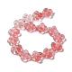 Chapelets de perles en verre de quartz de cerise G-M418-D05-01-3