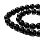 Chapelets de perles perles en agate noire naturelle X-G-D543-10mm-3