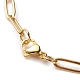 304 ovales Gliederarmband aus Edelstahl und Halskette mit Büroklammerketten SJEW-JS01254-9