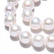 Fili di perle di keshi di perle barocche naturali PEAR-Q015-037-4