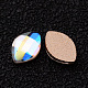 Faceted Leaf K9 Glass Rhinestone Cabochons EGLA-O007-19A-2