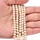 Natural Fossil Beads Strands G-E110-4mm-2-5