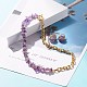 Natural Amethyst Chip Beads Jewelry Set SJEW-JS01223-01-2
