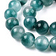 Chapelets de perles en jade naturelle à deux tons G-R165-8mm-05-3