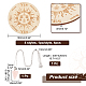 Ahademaker 4 pièces 4 style soleil et triple lune motif de déesse planche de pendule en bois DIY-GA0005-04B-2